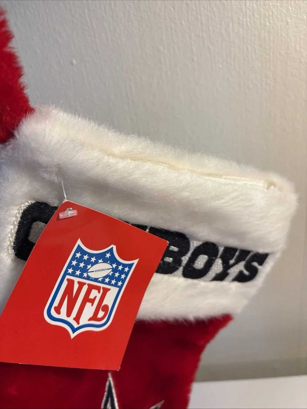 Dallas Cowboys Christmas Stocking Vintage Red Blue Star New With Tags 2004